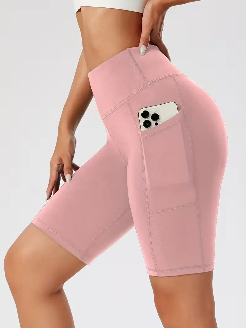 Shorts taille haute coupe slim