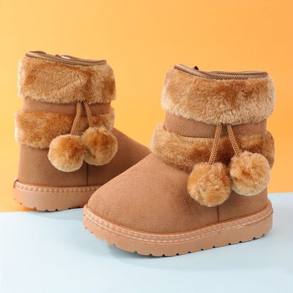 Girls' Snow Warm Fleece Snug Non-Slip Boots - Moby