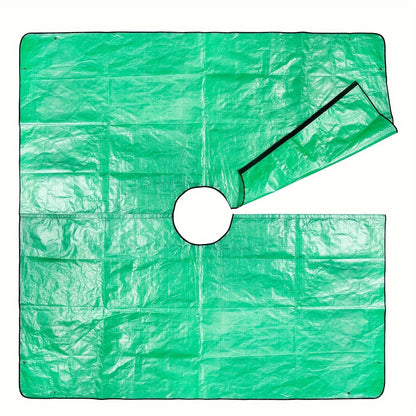 Lona grande para jardín con abertura para árbol – Impermeable, reutilizable y perfecta para podar