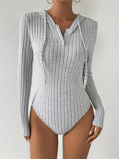 Hooded Bodysuit with Long Sleeves