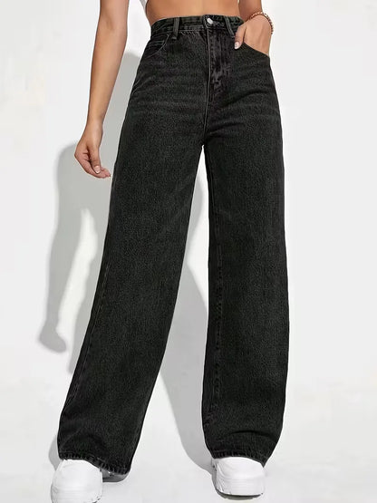 Pantalon à jambes larges avec taille haute