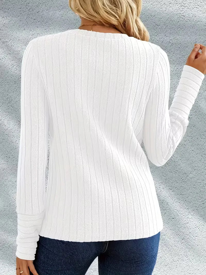 Long-sleeve with ribbed texture