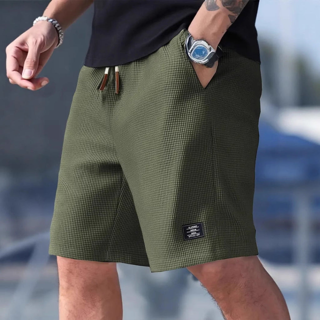 Casual sports shorts for men – summer, loose-fitting pants with drawstring and pockets