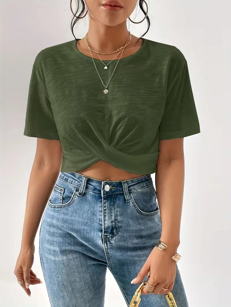 T-shirt avec détail torsadé