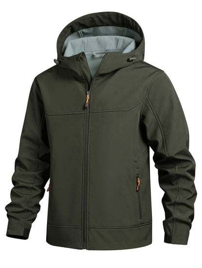 Men's Outdoor Softshell Jacket with Hood – Quick-Drying and Windproof