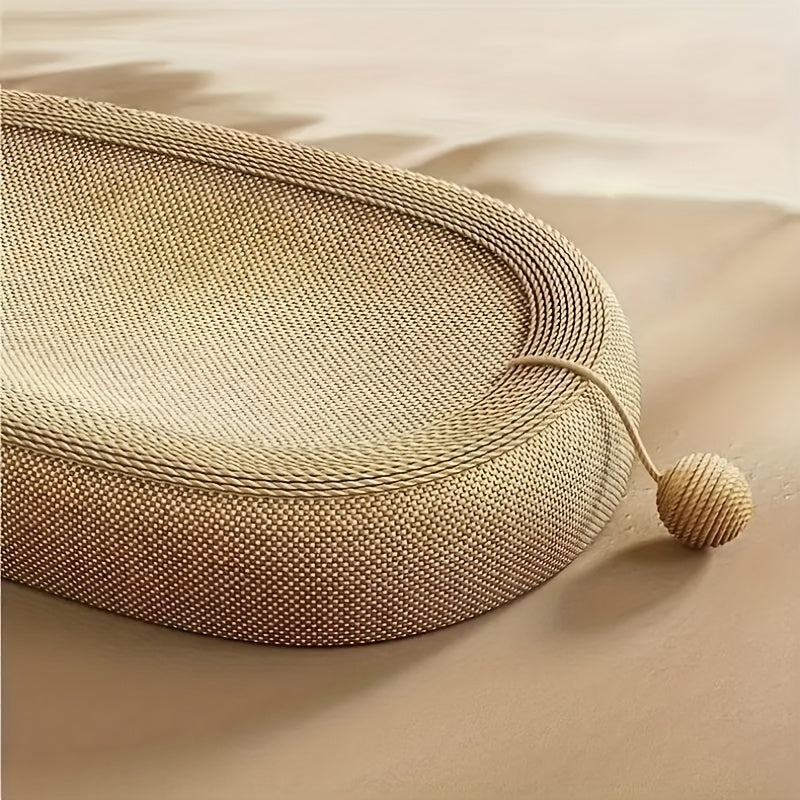 Oval Sisal Scratching and Relaxation Board for Cats – Durable and Comfortable Design