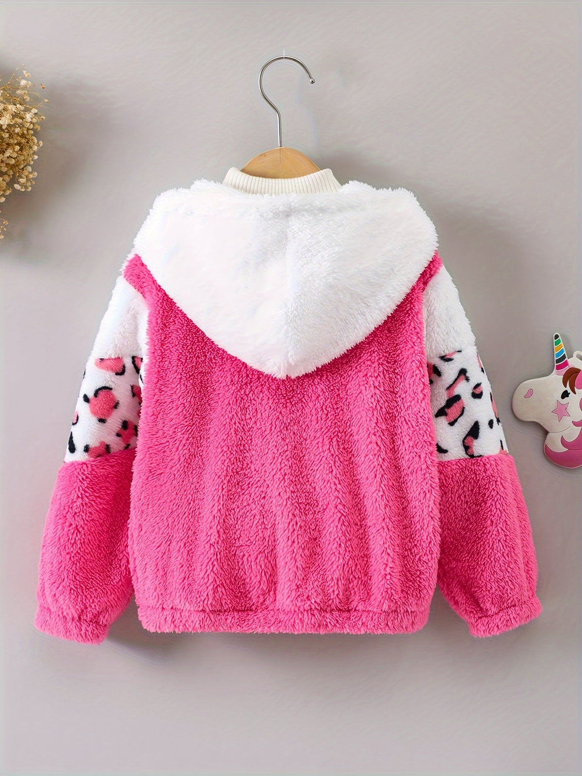 Giacca con stampa leopardata e pile da bambina - Sasha