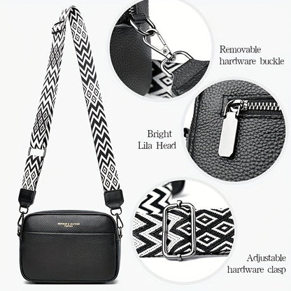 Genuine Leather Crossbody Bag – Practical and Trendy with Guitar Shoulder Strap