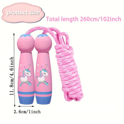 Unicorn Jump Rope - Lovely Jump Rope for Children with Wooden Handles