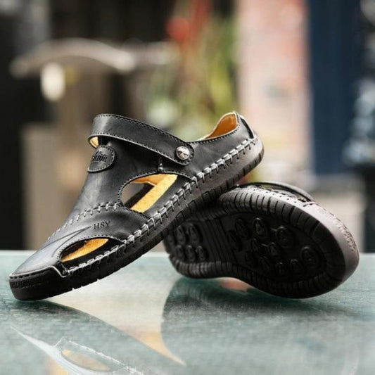 Sandalias de cuero transpirables para hombre