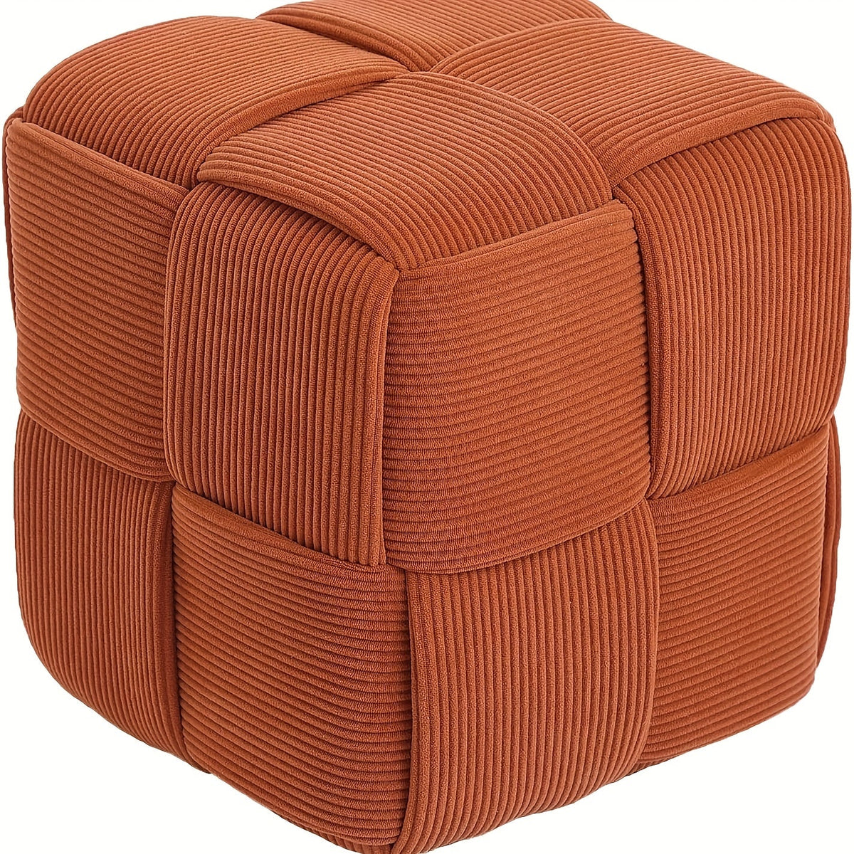 Compact Square Pouffe with Soft Upholstery – Comfortable and Versatile Design