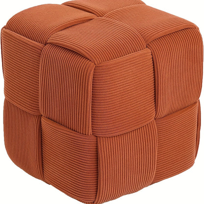 Compact Square Pouffe with Soft Upholstery – Comfortable and Versatile Design