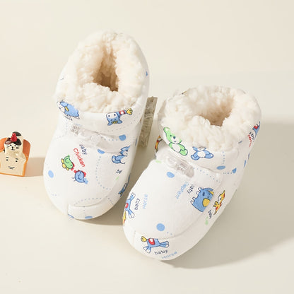 Botines de forro polar adorables y cómodos, fáciles de poner, para bebés y niñas y niños - Happie