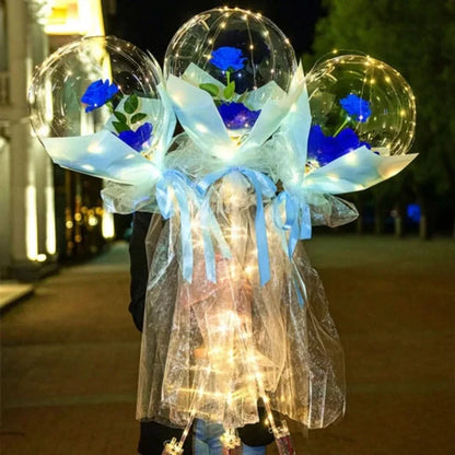 Rosa globo | Ramo de rosas con globos LED