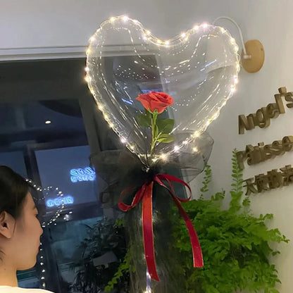 Rosa globo | Ramo de rosas con globos LED