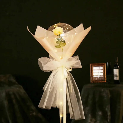 Rosa globo | Ramo de rosas con globos LED