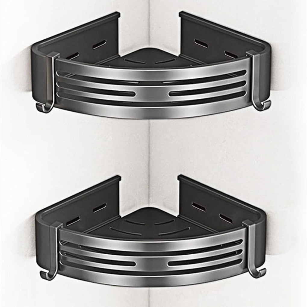 2-Tier Self-Adhesive Corner Shower Holder