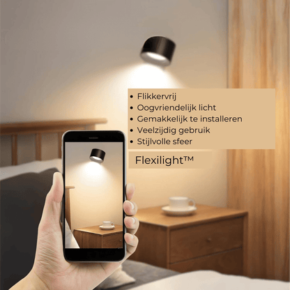 FlexiLamp - Draadloze, oplaadbare 360°-wandlamp