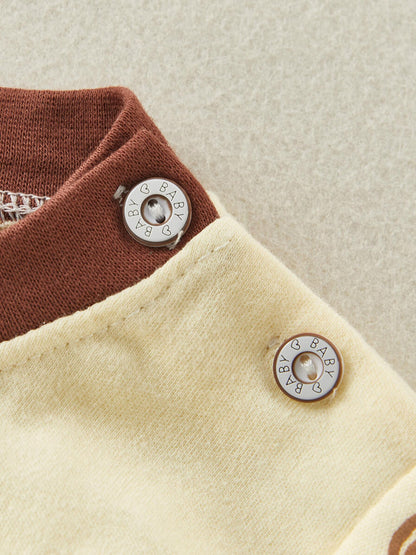 2-piece set cartoon letter print sweater with long sleeves and pants - Jano