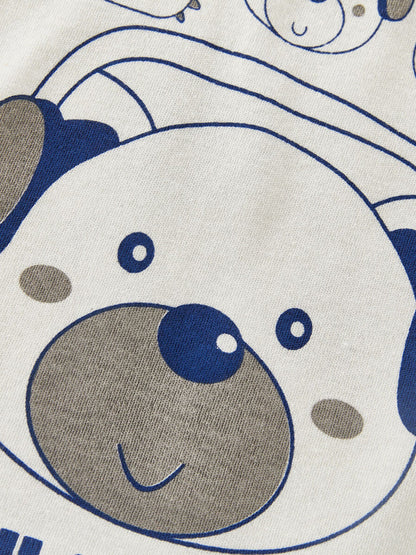 2-piece set cartoon letter print sweater with long sleeves and pants - Jano