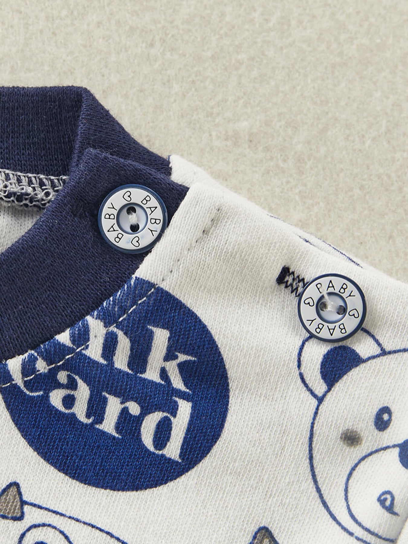 2-piece set cartoon letter print sweater with long sleeves and pants - Jano