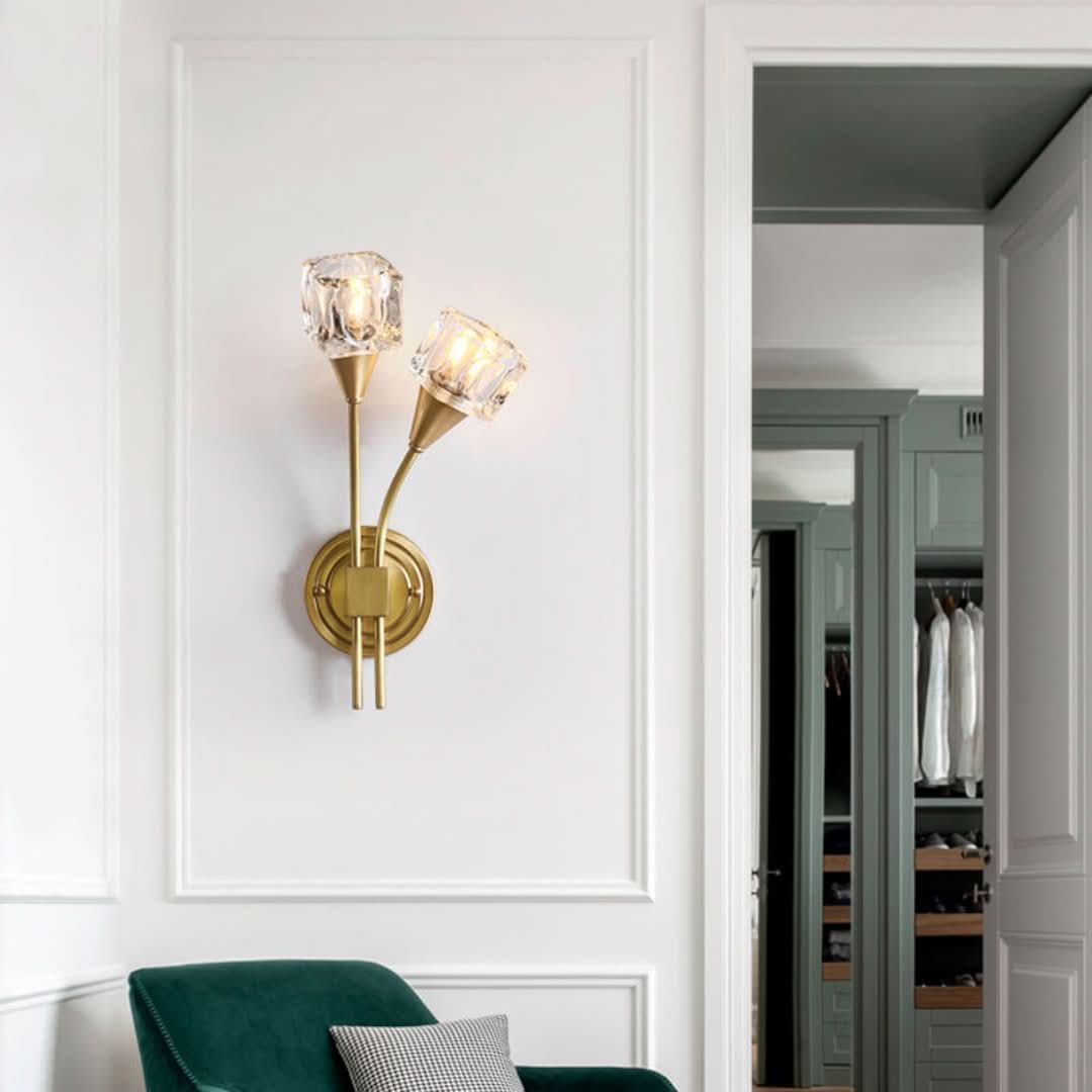 FloraLuxe - Lampă de perete modernă, în formă de floare, cu două lumini