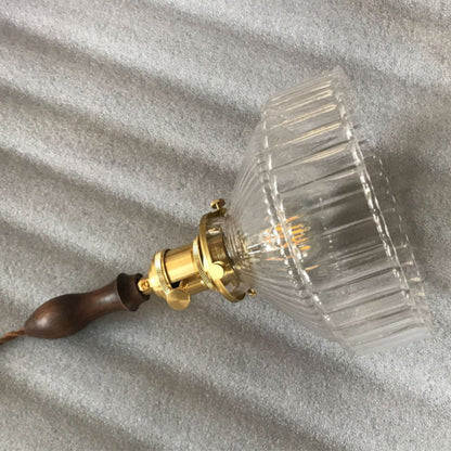 Rustieke hanglamp - industrieel ontwerp met geribbeld glas