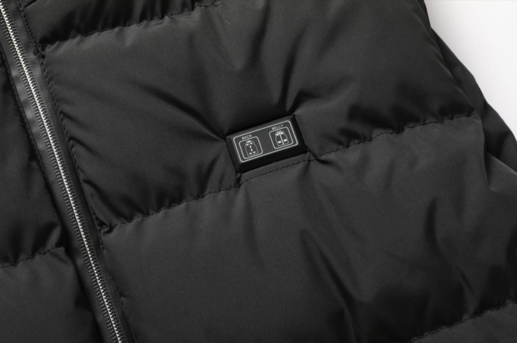 Giacca riscaldata unisex con temperatura regolabile e materiale idrorepellente