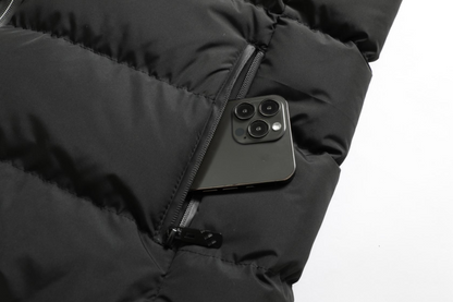 Giacca riscaldata unisex con temperatura regolabile e materiale idrorepellente