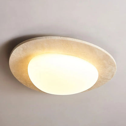 Nordic Ceiling Lamp in Cream Travertine