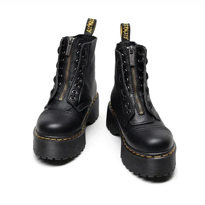Leather Boots with Thick Sole for Women - Marra