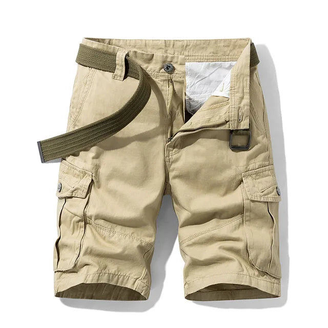 Pantaloncini cargo da uomo con tasche multiple e vestibilità comoda