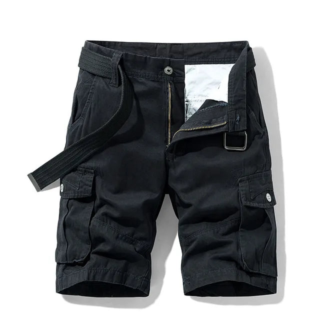 Pantaloncini cargo da uomo con tasche multiple e vestibilità comoda