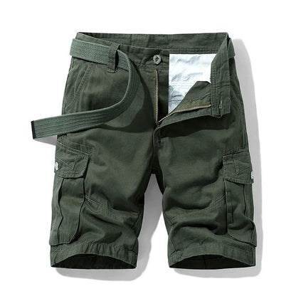 Pantaloncini cargo da uomo con tasche multiple e vestibilità comoda