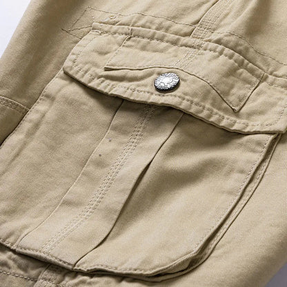 Pantaloncini cargo da uomo con tasche multiple e vestibilità comoda