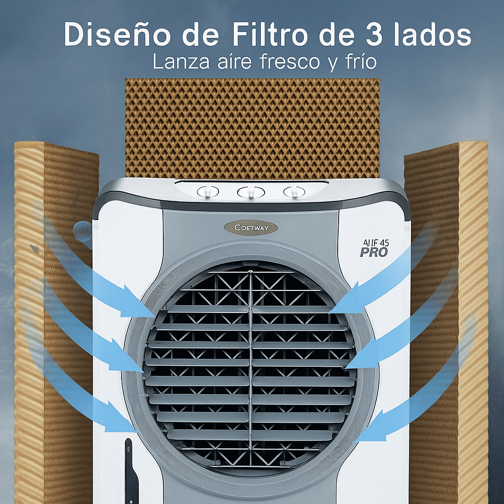 Industrial 4-in-1 Evaporative Cooler 45L