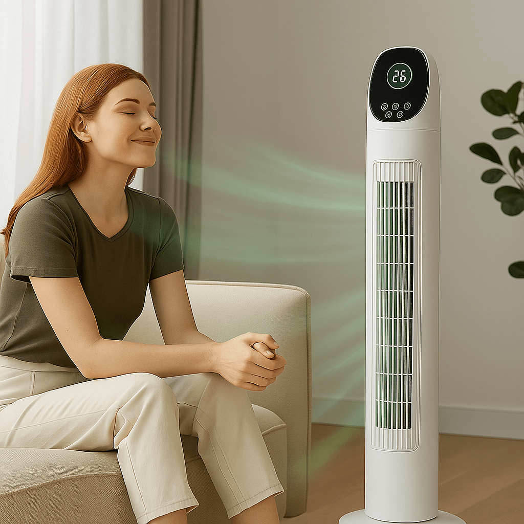 Sleek Tower Fan 42" Oscillating Silent