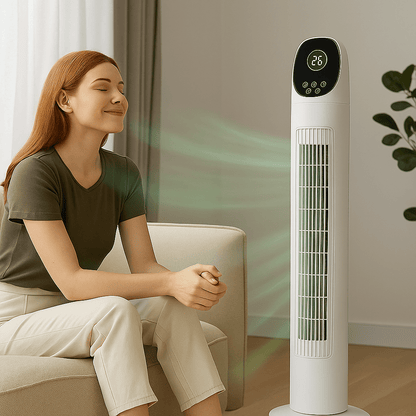 Sleek Tower Fan 42" Oscillating Silent