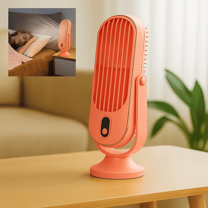 Draagbare oplaadbare USB-bureauventilator 360°