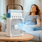 Hordozható, csendes, 3 az 1-ben LED-es hűtőventilátor