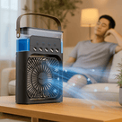 Hordozható, csendes, 3 az 1-ben LED-es hűtőventilátor