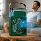 Hordozható, csendes, 3 az 1-ben LED-es hűtőventilátor