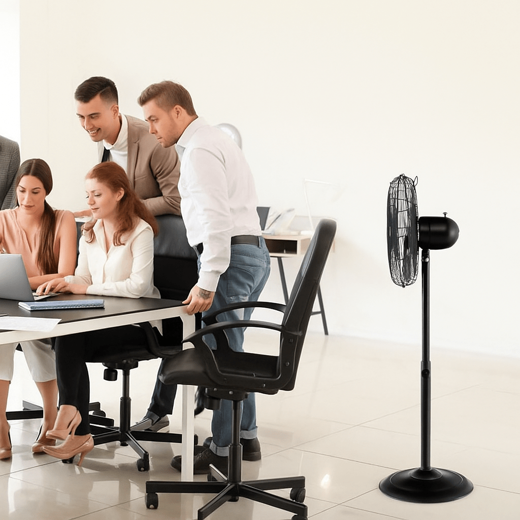 16" Oscillating Adjustable Floor Fan with 3 Speeds