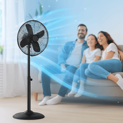 16" Oscillating Adjustable Floor Fan with 3 Speeds