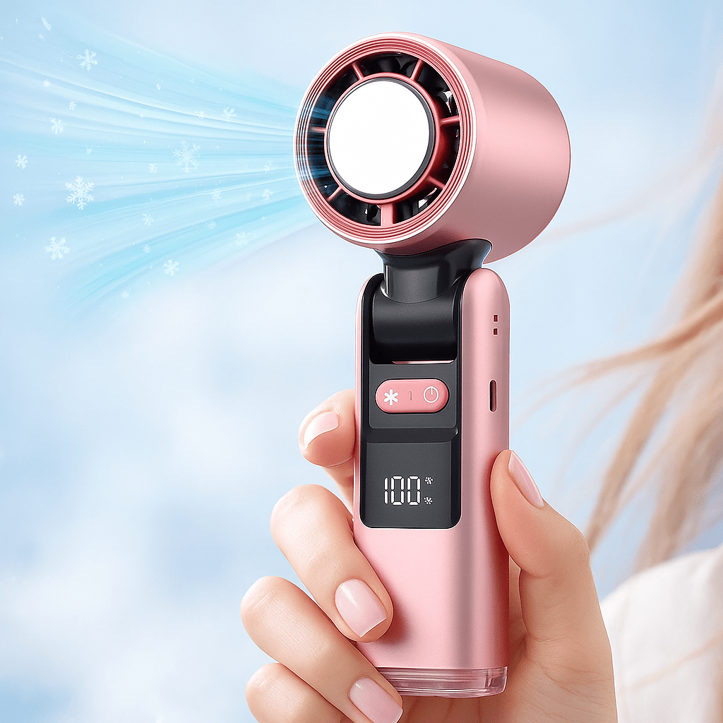 Cooliox Mini összecsukható kézi ventilátor, 4000 mAh