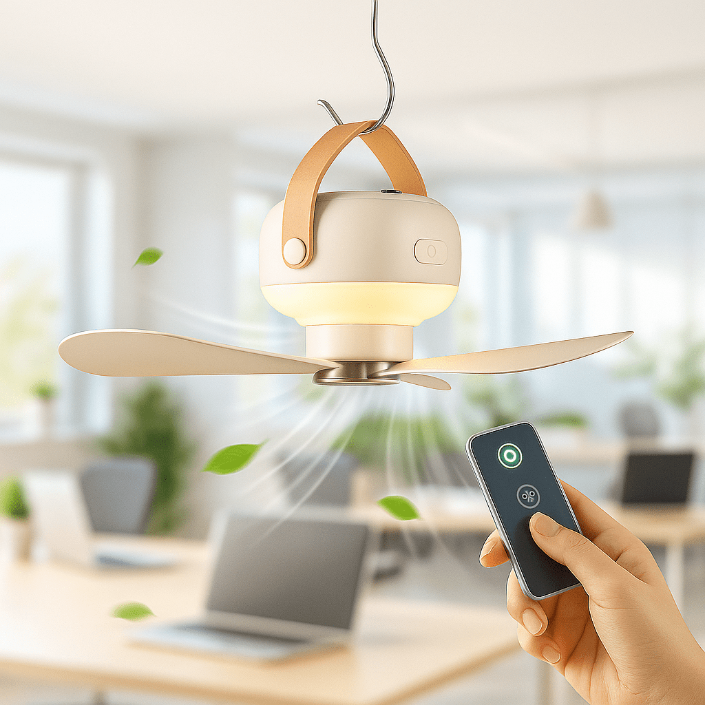 Ventilator fără fir AirMate, reîncărcabil, cu telecomandă