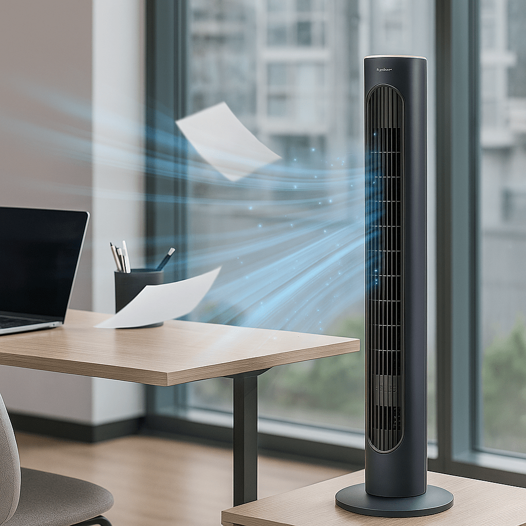40"-os oszcilláló toronyventilátor halk távirányítóval