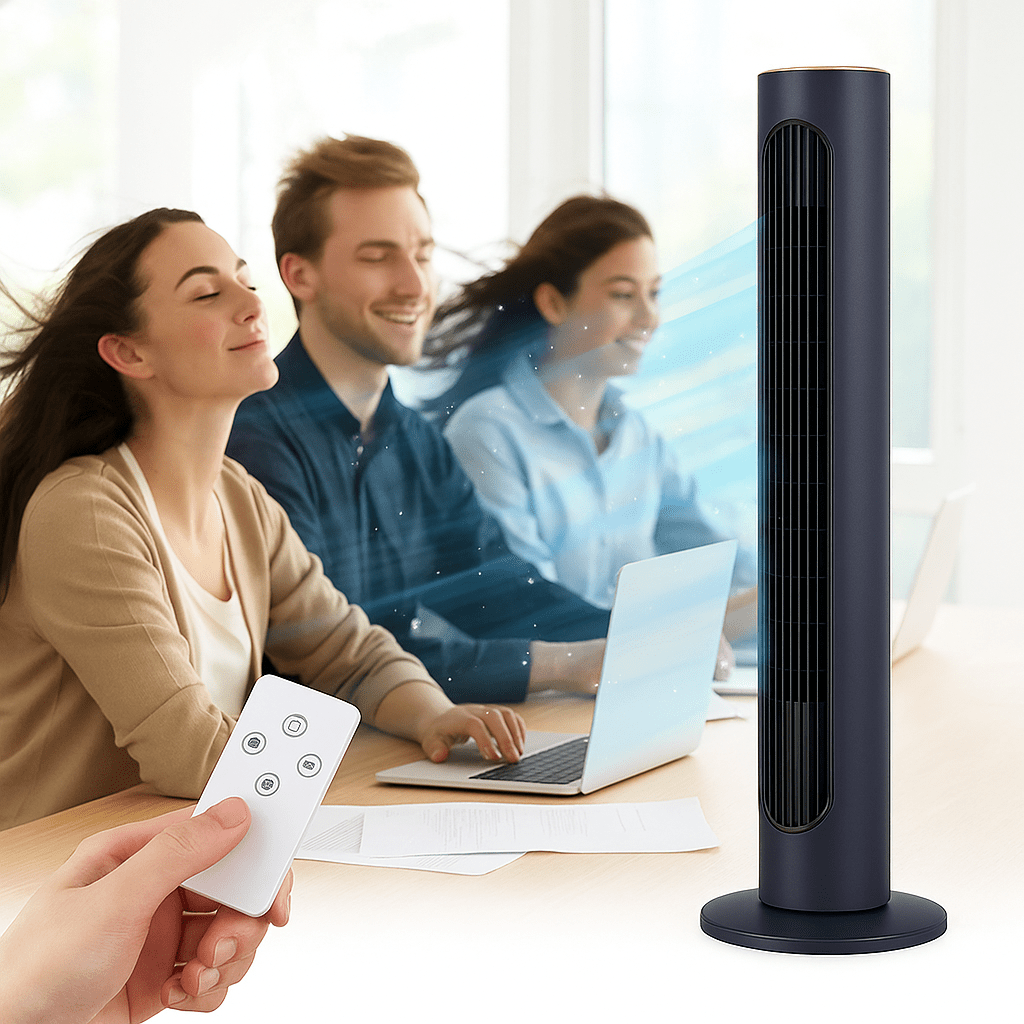 40" 首振りタワーファン サイレントリモコン付き