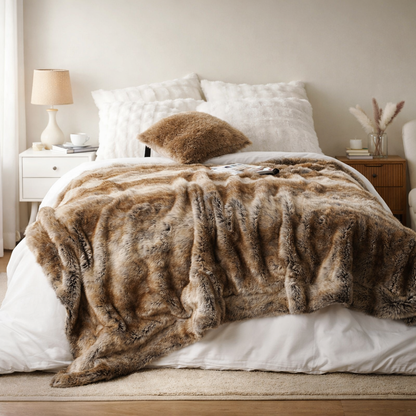 Faux Fur Blanket | Soft, Warm | For the Sofa and Bedroom