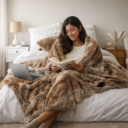 Faux Fur Blanket | Soft, Warm | For the Sofa and Bedroom